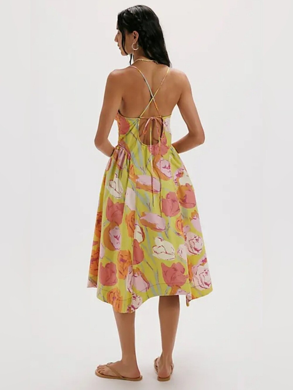 FREE PEOPLE CHERISH PRINTED MIDI DRESS - Picture 2 of 8